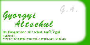 gyorgyi altschul business card